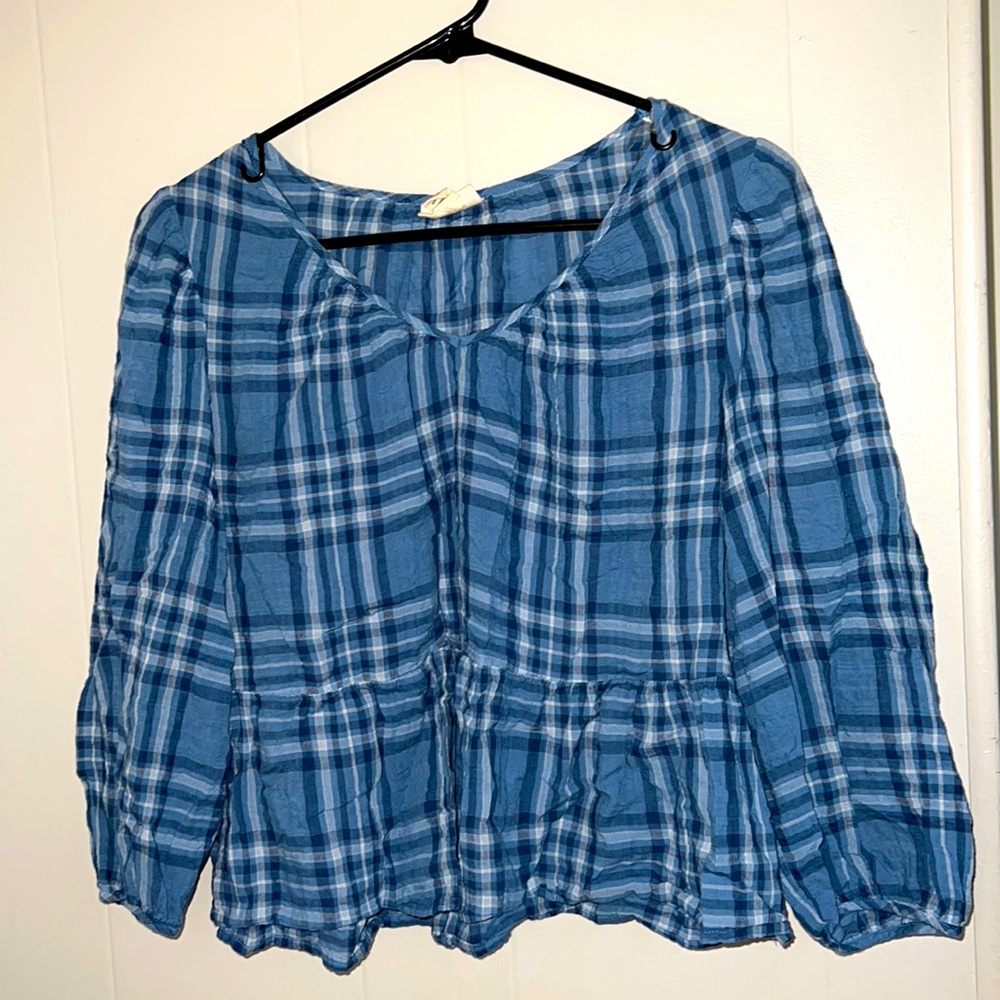 Crop Plaid Top